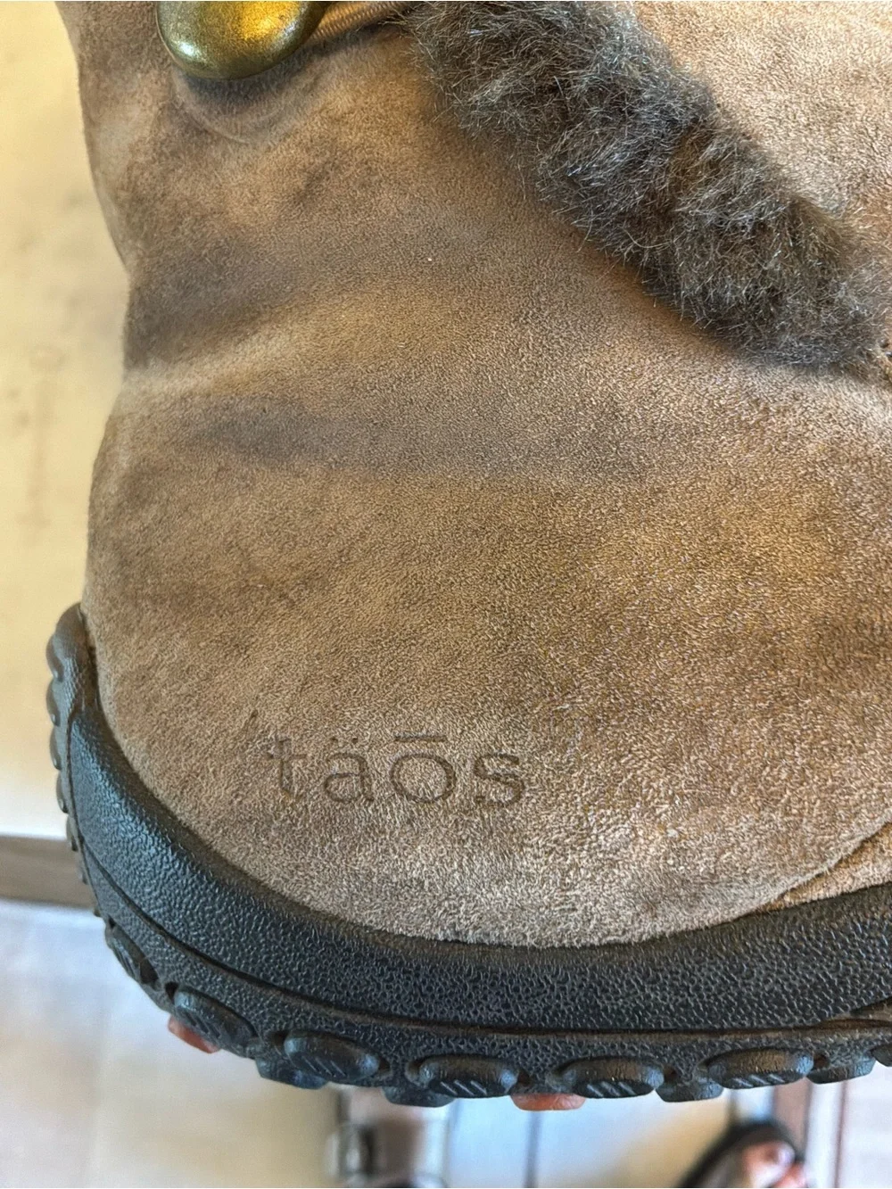 Taos Trinket Women’s Suede Fur-Lined Winter Boots with Stud Detail